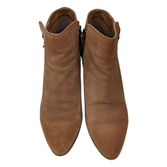 Frye Judith Suede Leather Booties Womens Brown Double Zip Ankle Boots Size 8 - Picture 8 of 13